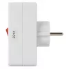 ENTAC Adaptador de tomada de parede 2x Euro 1x Schuko com interruptor Branco