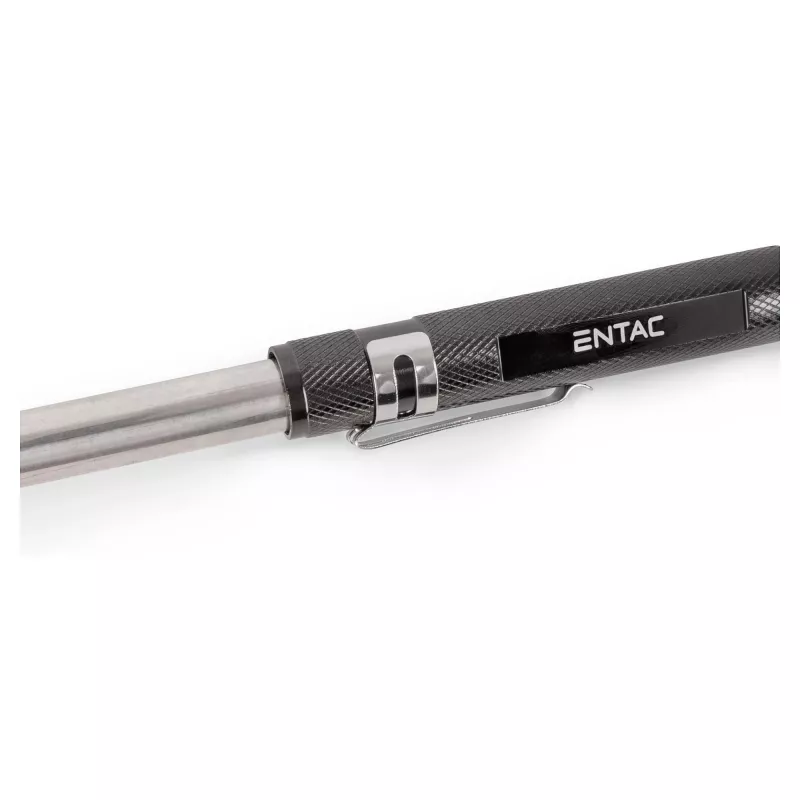 ENTAC EFL-1W-FLEX-ALU Lanterna LED 1W com pescoço telescópico, Alumínio, Preto