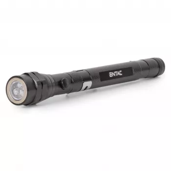 ENTAC EFL-1W-FLEX-ALU Lanterna LED 1W com pescoço telescópico, Alumínio, Preto