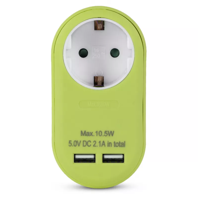 ENTAC Adaptador de tomada com 2x USB-A Lima