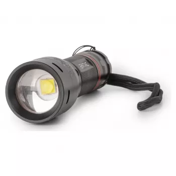 Lanterna LED zoomable ENTAC EFL-ZOOM-5W-ALU 350 lúmenes preta