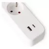 Régua de tomadas ENTAC 4 tomadas com 1x USB-A e 1x USB-C, 1,5 m branca
