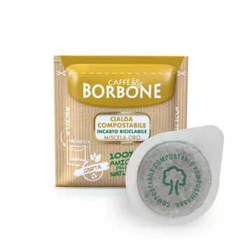 Cápsulas de café Caffè Borbone Miscela Oro sistema ESE 44 mm pack de 100 de 7,2 g cada