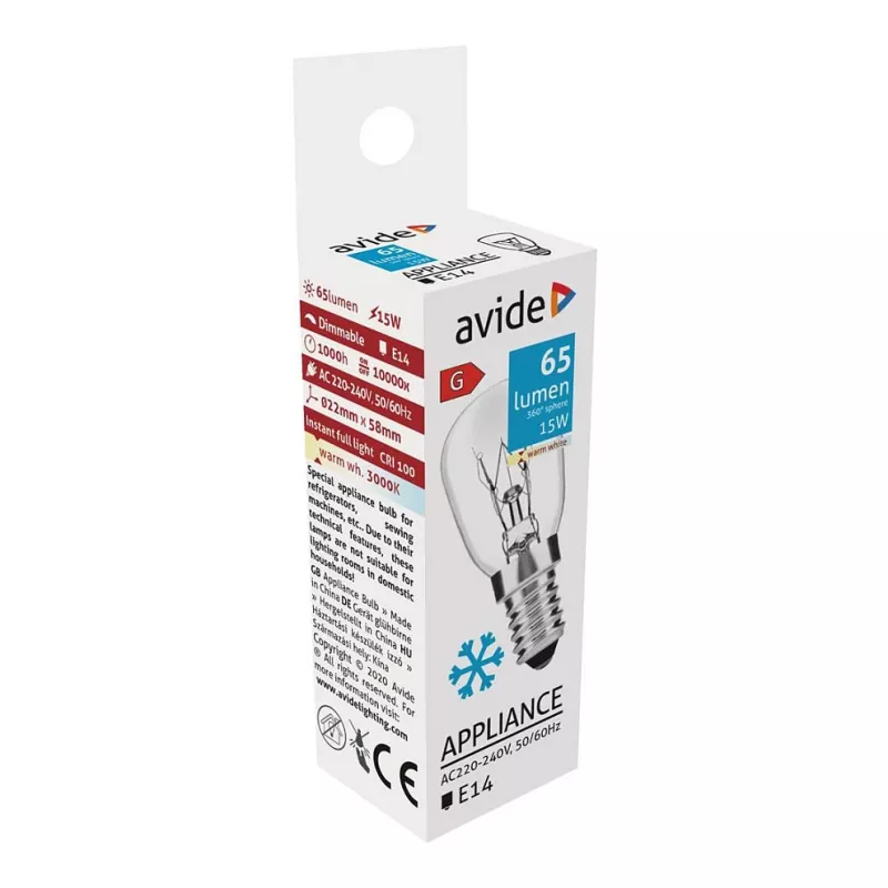Lâmpada halogénea Avide 65 lm 15W E14 branco quente 3000K C35 vela