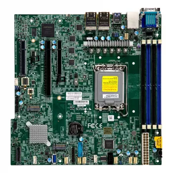 Placa-mãe Supermicro MBD-X13SCH-LN4F-O Micro-ATX, LGA1700, Intel C266, DDR5, 4x 1GbE, IPMI