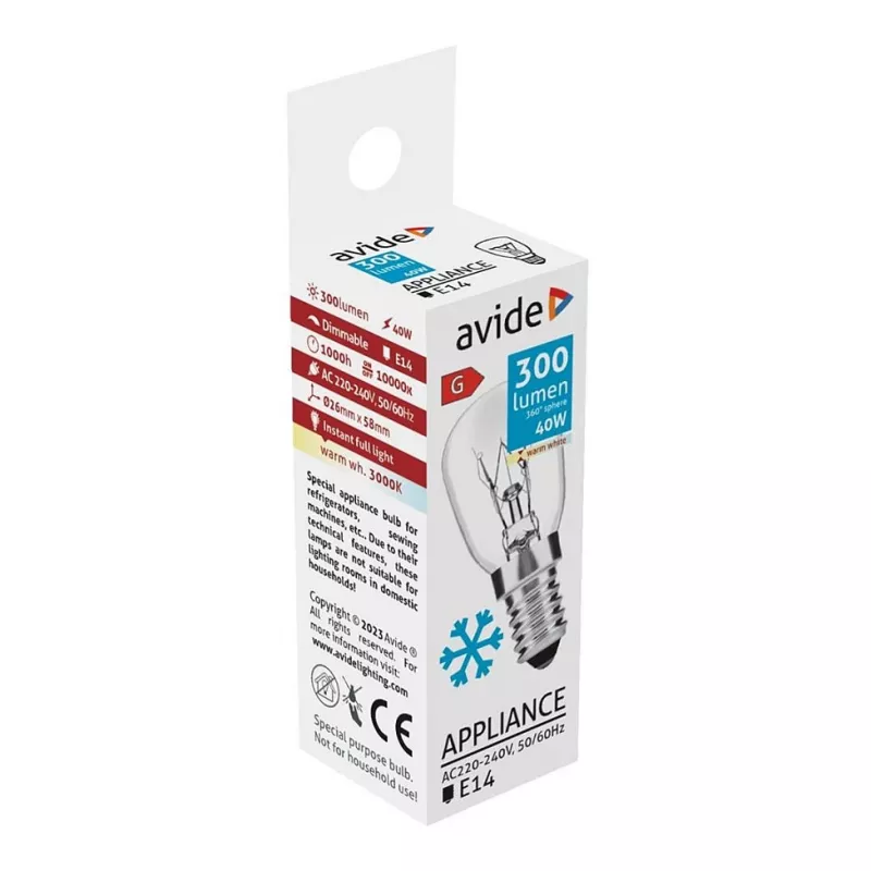 Avide Lâmpada halogénea 300lm 40W E14 branco quente 3000K - vela C35