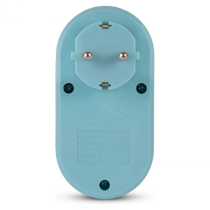 ENTAC Adaptador de tomada com 2x USB-A azul
