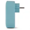ENTAC Adaptador de tomada com 2x USB-A azul