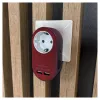 ENTAC adaptador de tomada com 2x USB-A bordeaux
