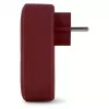 ENTAC adaptador de tomada com 2x USB-A bordeaux