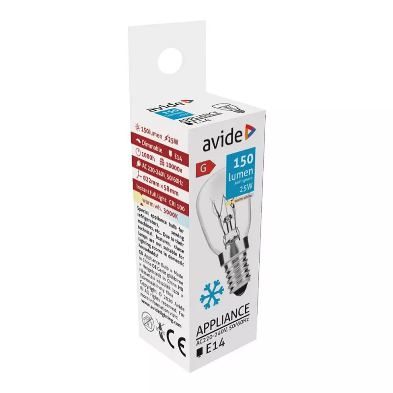 Avide Lâmpada halogénea 150lm 25W E14 branco quente 3000K