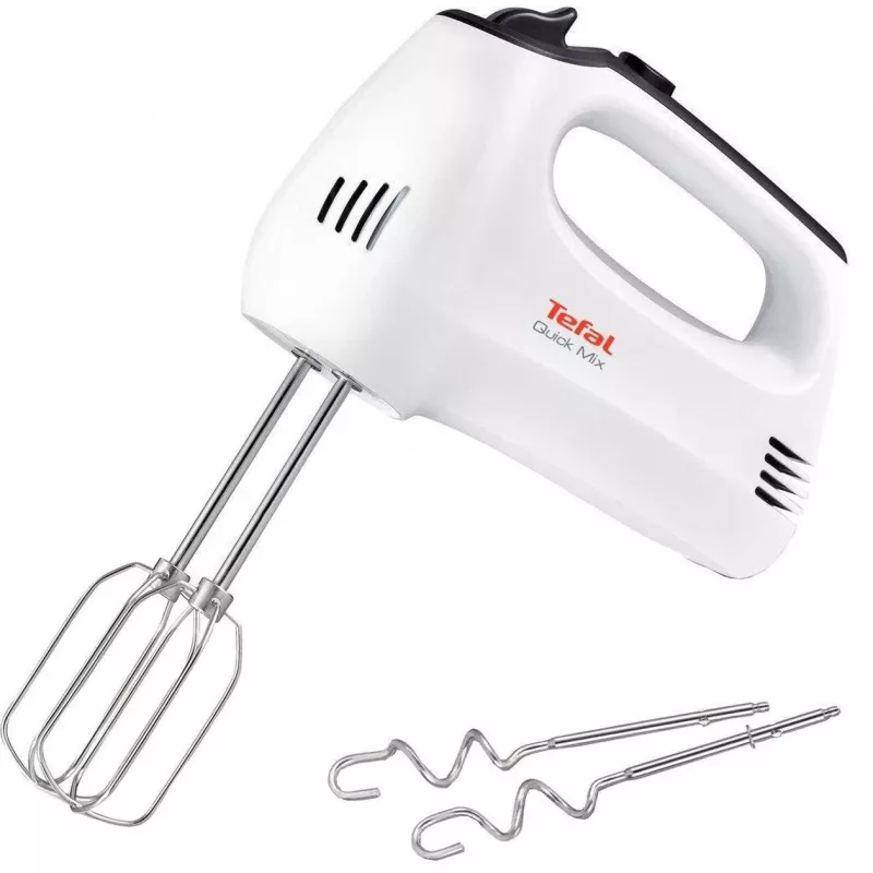 Batedeira de mão TEFAL HT3101 QuickMix, 300 W, 5 velocidades, Turbo, branco