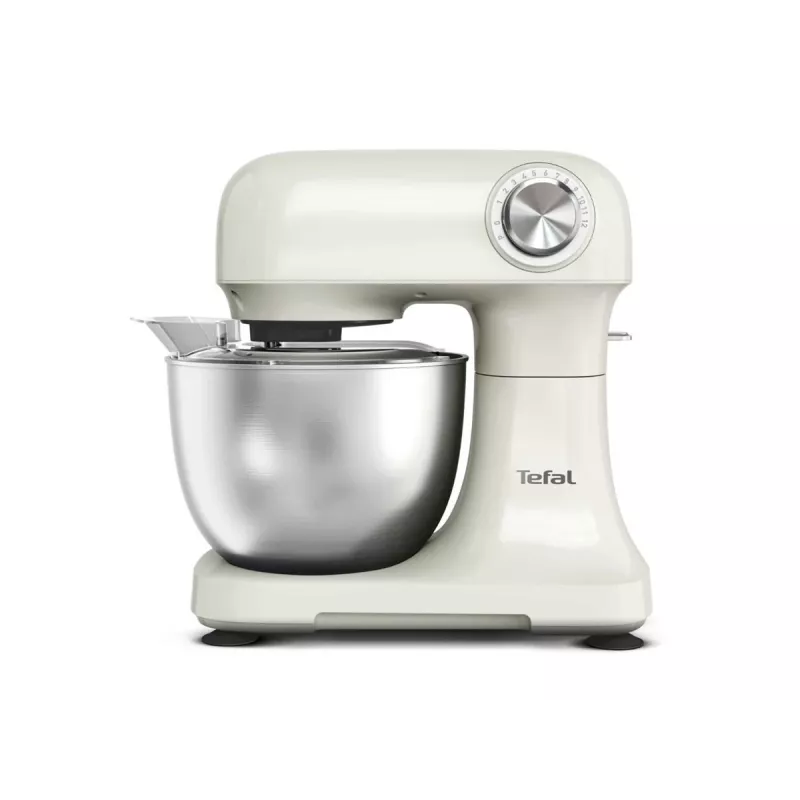 Batedeira TEFAL QB140AF0 Bake Easy, 500 W, 12 velocidades, taça de 3,5 L, bege