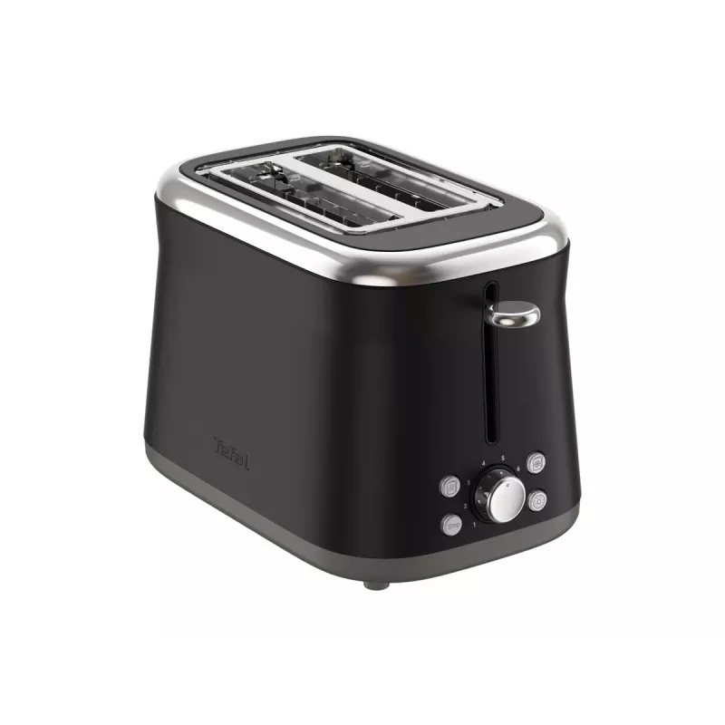 Torradeira TEFAL TT7208E0 Collection Retro 850 W 2 ranhuras aço inoxidável preta
