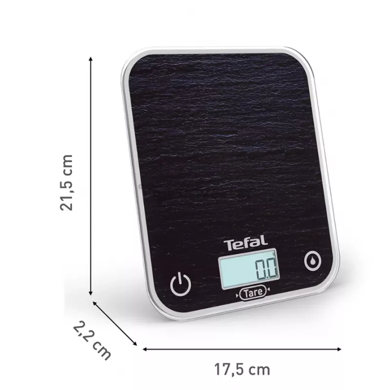 Balança de cozinha TEFAL BC50D2V0 Optiss - LCD digital, capacidade 5 kg, preta