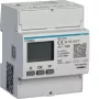 Contador de energia de ligação direta trifásico Hager ECR382D 80A 4 módulos Modbus MID