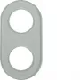 Hager WTD7200GT moldura de vidro de 2 módulos transparente