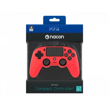 NACON PS4OFCPADRED Comando Compacto para Jogos PS4 Vermelho