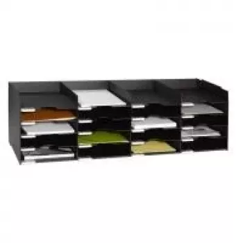 PAPERFLOW Sortierstation preto com 20 compartimentos