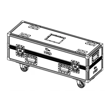 NEXO IDT-2CASE84 flight case com rodas para 2x colunas ID84 / ID84T