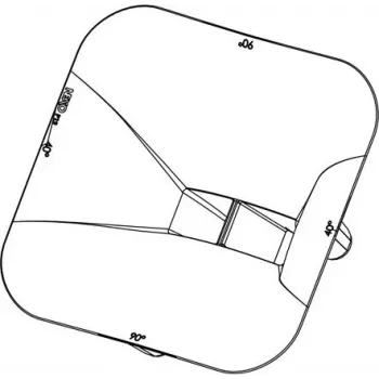 NEXO PNU-P12FLG9040-BK adaptador de dispersão de corneta para sistema de colunas P12 (90° x 40°) - preto