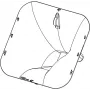 NEXO PNU-P12FLGPS-BK flange de corneta / adaptador de dispersão para sistemas de colunas P12, preto
