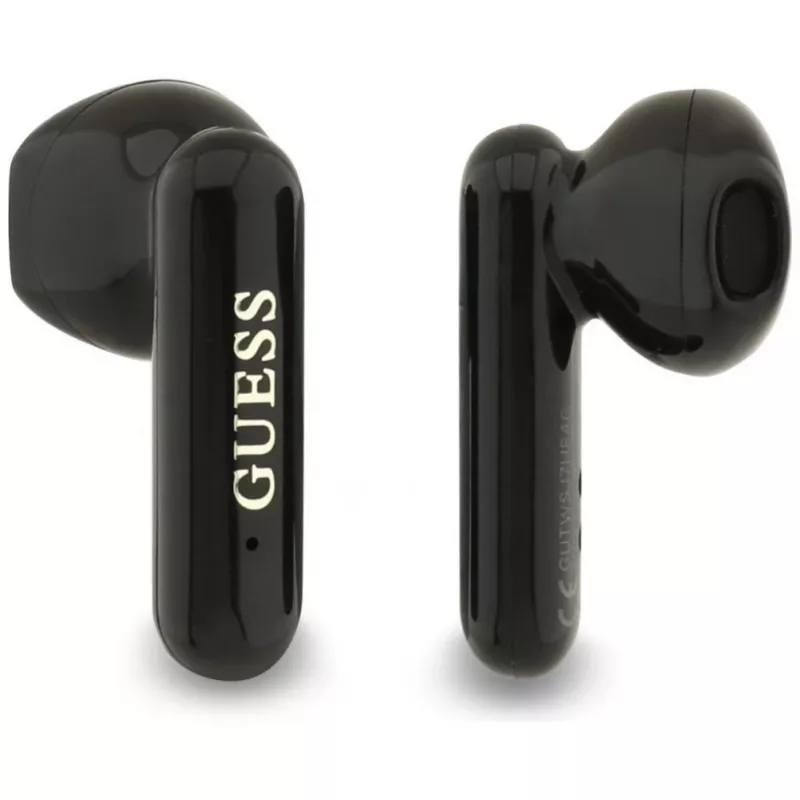 Guess 4G Metal Logo auriculares Bluetooth True Wireless Stereo com estojo de carregamento (preto)