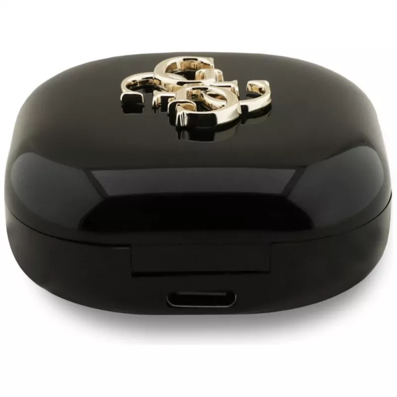 Guess 4G Metal Logo auriculares Bluetooth True Wireless Stereo com estojo de carregamento (preto)