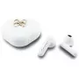 Guess 4G Metal Logo auriculares Bluetooth True Wireless Stereo com estojo de carregamento (branco)