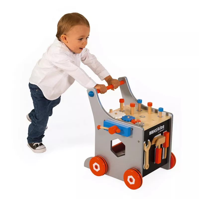 Janod Brico'Kids Carrinho de Bancada de Trabalho Magnética com Ferramentas - 24 Peças