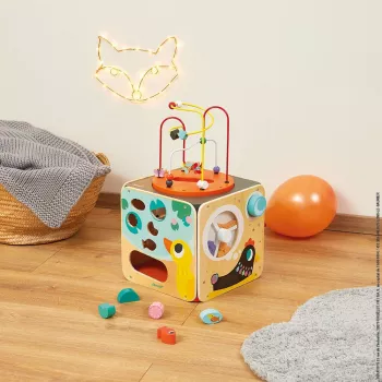 Janod Grande Cubo de Atividades Educativo com Labirinto de Contas J08256