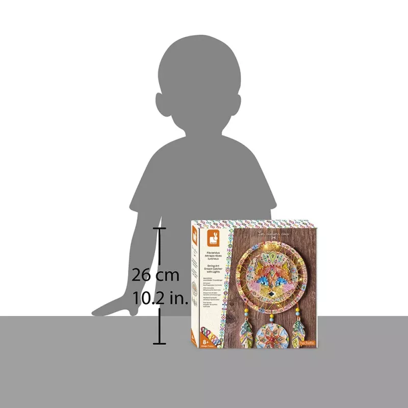 Janod String Art Apanha-Sonhos Brilhante Kit de Tecelagem 3D