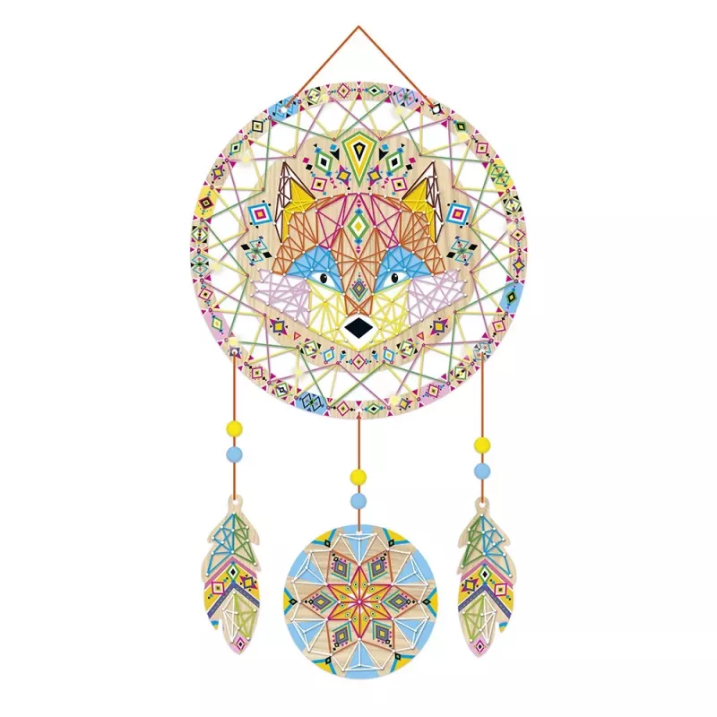 Janod String Art Apanha-Sonhos Brilhante Kit de Tecelagem 3D
