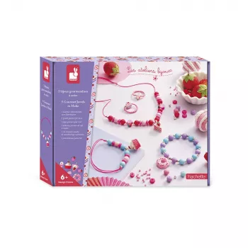 Janod Conjunto DIY de Criação de Joias Doces & Rebucados 6+