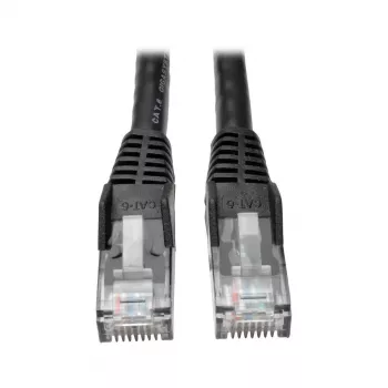 Tripp cabo de rede Cat6 Gigabit snagless moldado 25ft RJ45 M/M preto