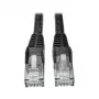 Tripp cabo de rede Cat6 Gigabit snagless moldado 25ft RJ45 M/M preto