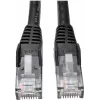 Tripp cabo de rede Cat6 Gigabit snagless moldado 25ft RJ45 M/M preto