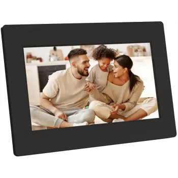 AGFAPHOTO APF700 moldura digital Wi-Fi de 7 polegadas com 32 GB de memória, ecrã tátil IPS-LCD, sensor de movimento, rotação automática, preto