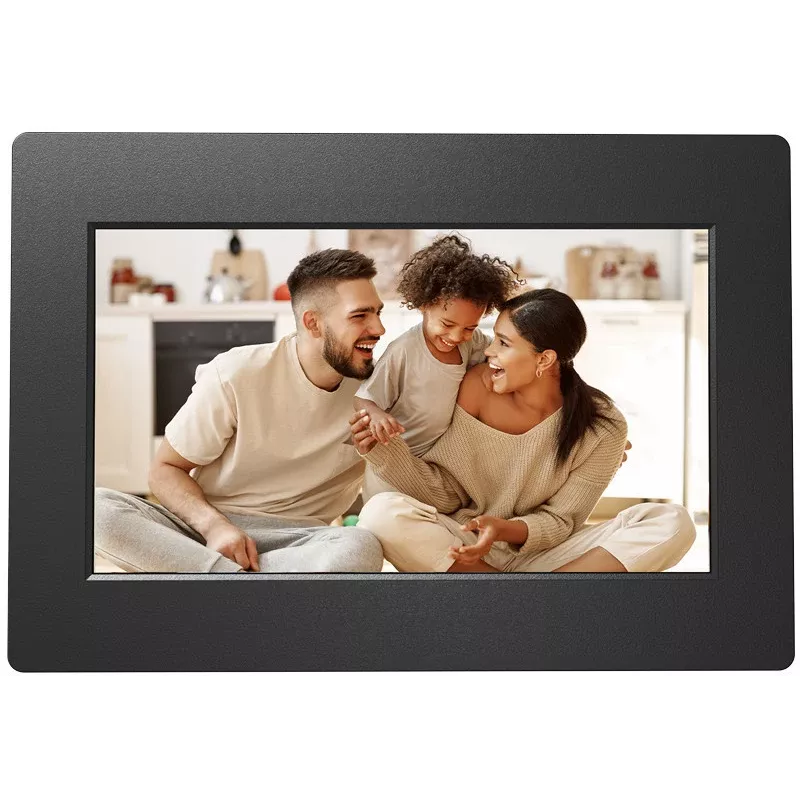AGFAPHOTO APF700 moldura digital Wi-Fi de 7 polegadas com 32 GB de memória, ecrã tátil IPS-LCD, sensor de movimento, rotação automática, preto