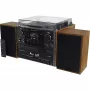 Soundmaster MCD5600BR aparelhagem estéreo com gira-discos, DAB+, FM, Bluetooth, CD, cassete, USB, 2 x 5 W, castanho