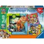 RAVENSBURGER Puzzle infantil PAW Patrol 3 Dino Movie (3 x 49 peças)