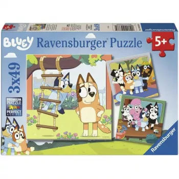 RAVENSBURGER Puzzle infantil Bluey - Creating Memories (3 x 49 peças)