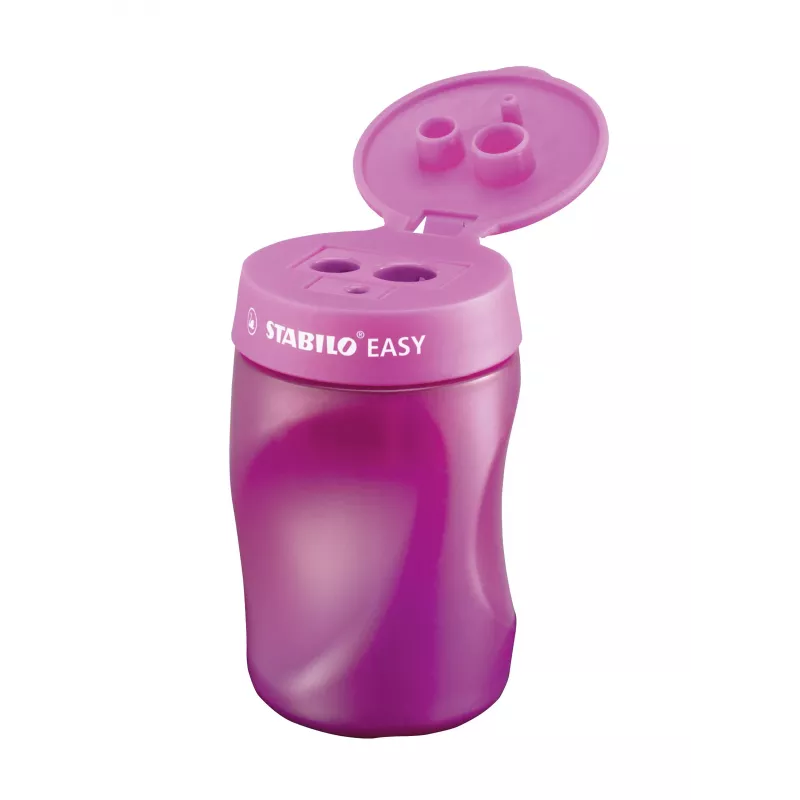 Afia-lápis manual STABILO Easy - rosa - para destros