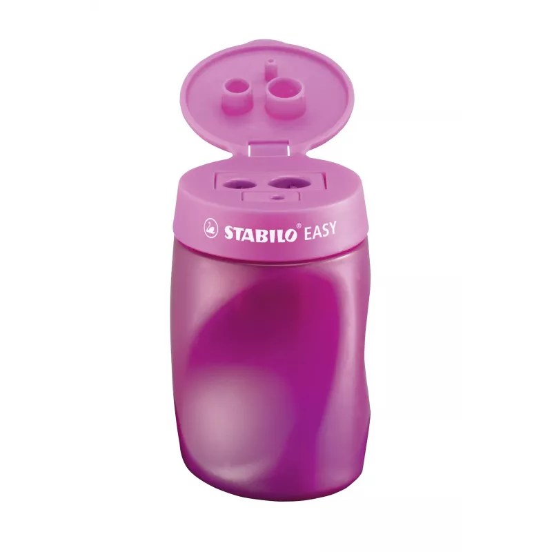 Afia-lápis manual STABILO Easy - rosa - para destros