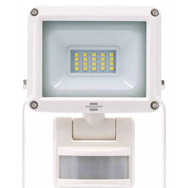 Brennenstuhl projetor LED JARO 1060 P com sensor de movimento por infravermelhos, 10W, 1060lm, branco luz do dia 6500K, IP65, IK08, montagem na parede, cabo de 1m