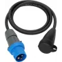 Cabo adaptador CEE Brennenstuhl 230V 16A 1,5m conector fêmea Schuko IP44 preto/azul