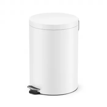 Balde do lixo com pedal Hailo Selekta M 20 L, branco mate
