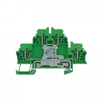 Borne de terra Weidmüller ZDK 2.5 PE, borne de mola, verde/amarelo, 2,5 mm², 50 unidades (1690000000)