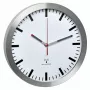 Relógio de parede radiocontrolado TFA 60.3528.02 alumínio 300 mm x 45 mm ponteiro dos segundos silencioso