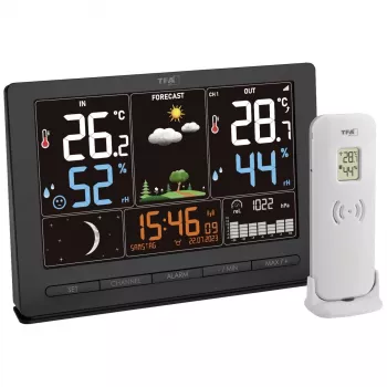 Estação meteorológica sem fios TFA 35.1118.01 Black SEASON